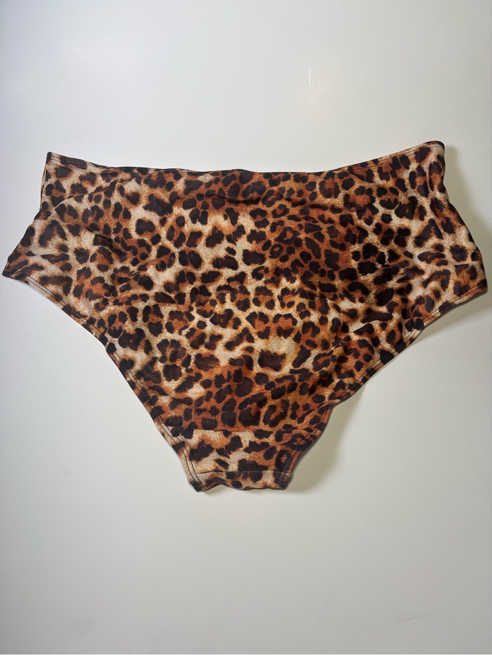 Leopard Print High-Waist Bikini Bottoms - Picture 3 of 6